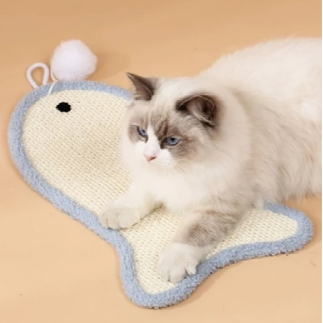 Fish Sisal Cat Scratcher Toy Pad Sofa Anti Wear-resistant Claw Device Cat Toy Pet Supplies Cat Scratch Board