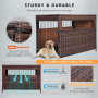 Puppy House Shelter Wicker Pet Dog Cage Crate Removable Tray
