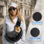 Bag Papoose Adjustable Dog Sling Carrier Mesh Hand Free