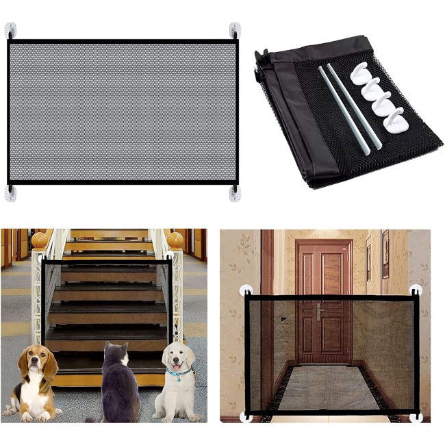 Magic Pet Gate for The House Stairs Providing a Safe Enclosure for Pets to Play and Rest,Pet Gate,Magic Gate Portable Folding