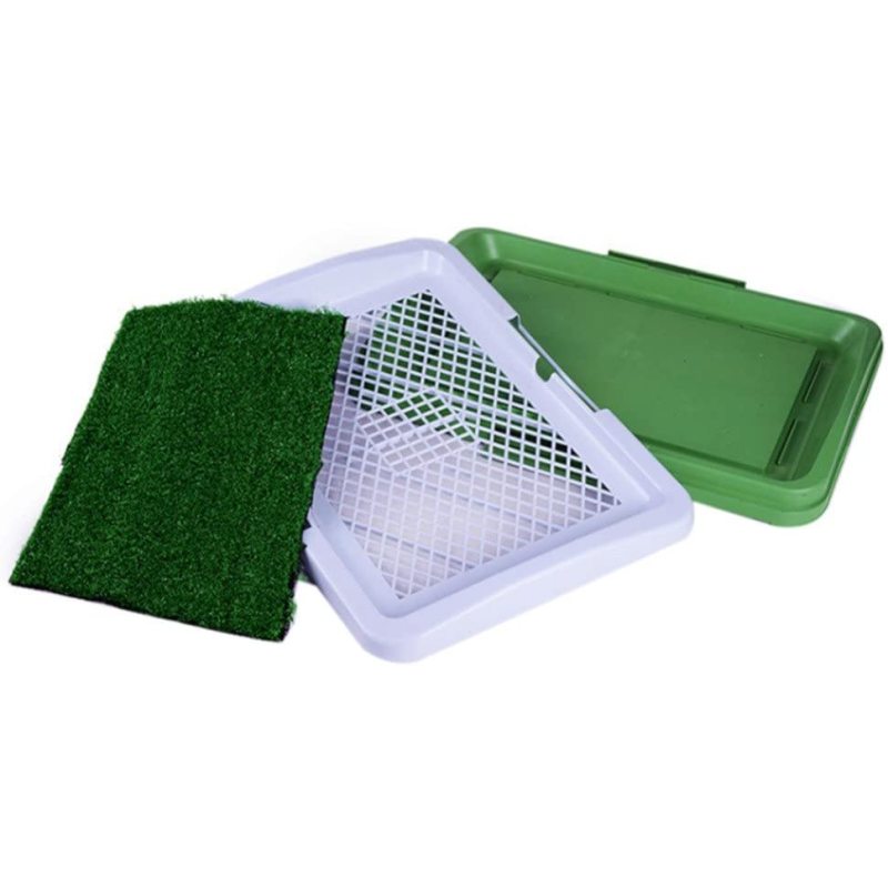 3 Layers Large Dog Pet Potty Training Pee Pad Mat Puppy Tray Grass Toilet Simulation Lawn For Indoor Potty Training Pet