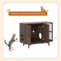 Litter Box Enclosure Hidden Cat Litter Box Furniture Multi-Function Wooden Side Storage Cabinet Indoor Cat House