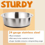 Stainless Steel Dog Bowls with Nonslip Bottom, for Toy Dog Breeds & Cats