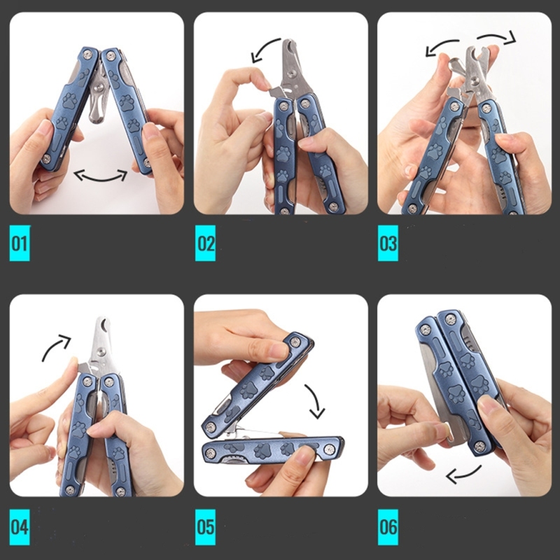 Foldable Dog Nail Trimmer for Large Medium Breeds for Thick Nails with Nail File