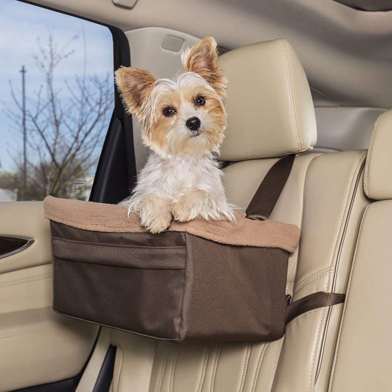 Amazon New Model Dog Booster Car Seat Pet Elevated Car Ride Seat for Small Dogs or Cats Travel Bed