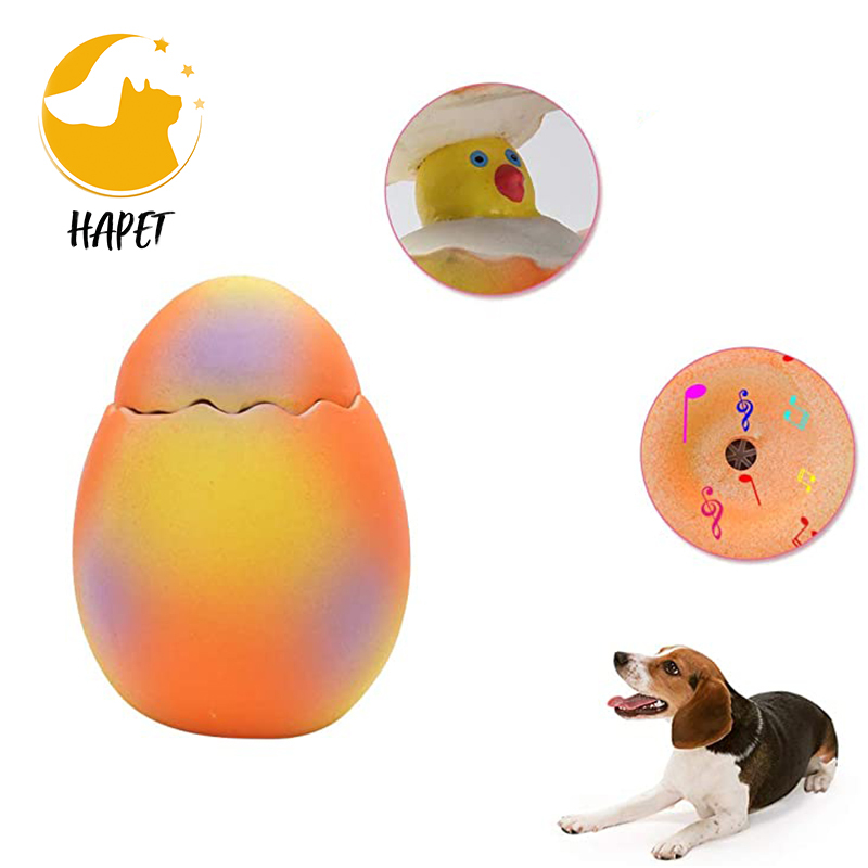 Latex Dinosaur Egg Squeaky Dog Toy Interactive Pet Toy for Small Medium Dogs