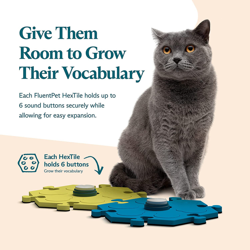 Dog Talking Button Tester Kit Bunny's Favorite Recordable Sound Buttons Brand | 2 x Recordable Sound Buttons + 2 x Compact Mats