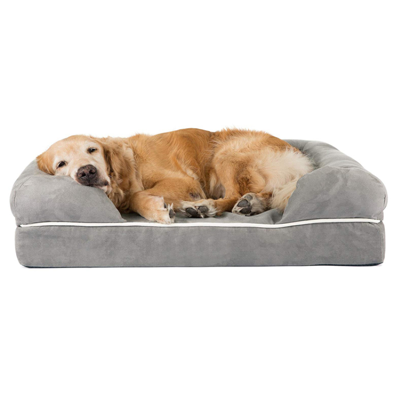 Orthopedic Dog Bed Lounge Sofa Removable Cover 100% Suede 2.5