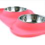Dog Bowls Stainless Steel Water and Food Feeder with Non Spill Skid Resistant Silicone Mat for Pets raised cat bowl