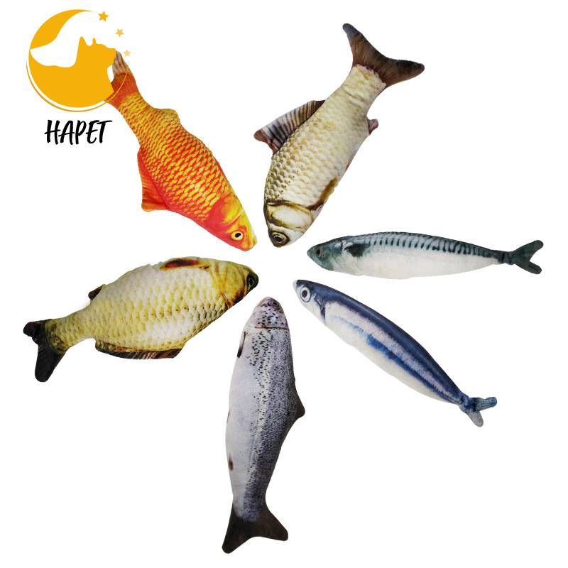 Pet cat toy fish toy pet plush catnip fish pet supplies factory wholesale