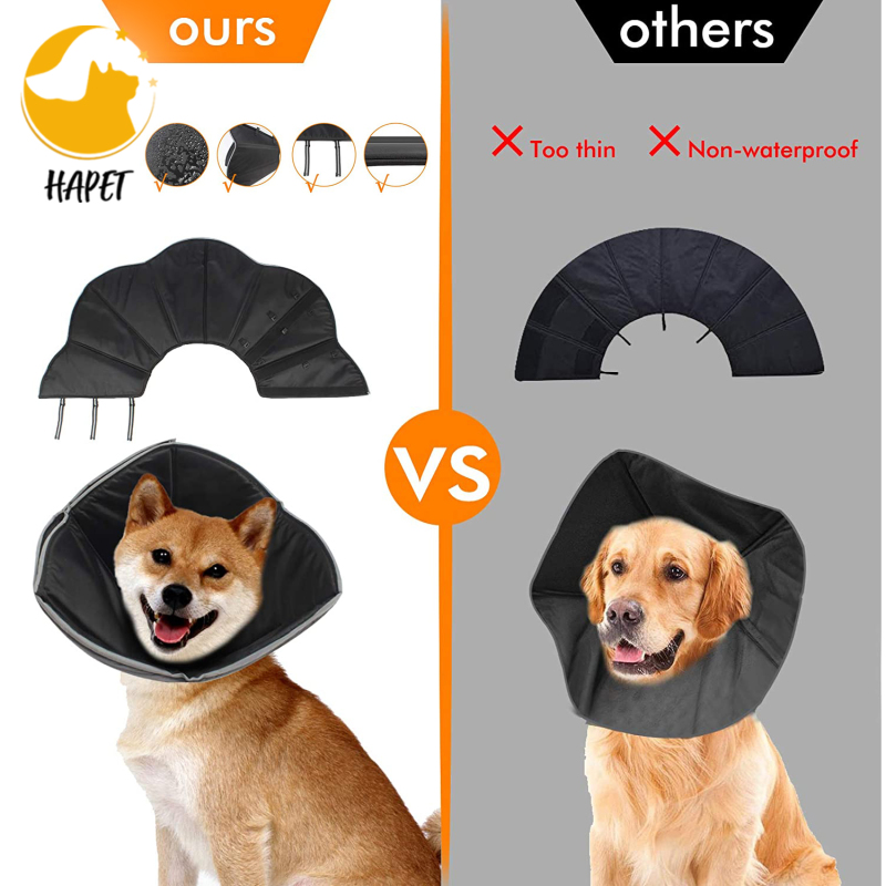 Dog Cone Collar, Soft Dog Recovery Collar After Surgery Protective Dog Cone Collar Anti-Bite Lick Scratching Wound Healing