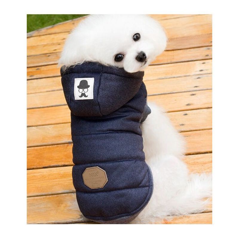 Fleece Lining Extra Warm Dog Hoodie in Winter for Small Dogs Jacket Puppy Coats with Hooded