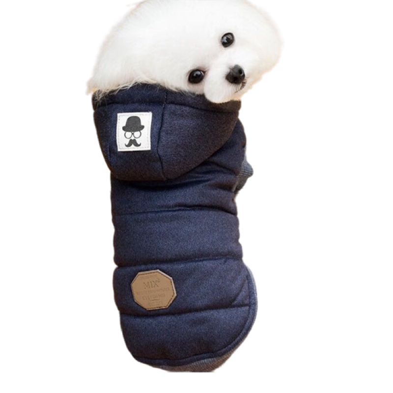 Fleece Lining Extra Warm Dog Hoodie in Winter for Small Dogs Jacket Puppy Coats with Hooded