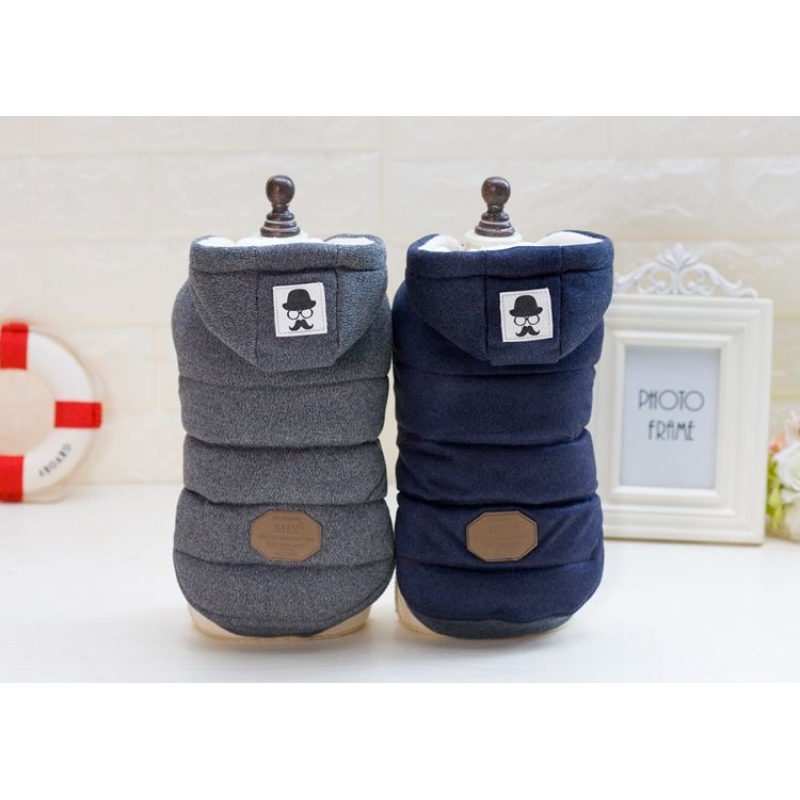 Fleece Lining Extra Warm Dog Hoodie in Winter for Small Dogs Jacket Puppy Coats with Hooded