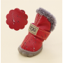 Fashion Dog Thick Warm Boots Winter Teddy Pet Snow Shoes Dog Waterproof Skid proof Paw Protectors Booties for Puppy Play