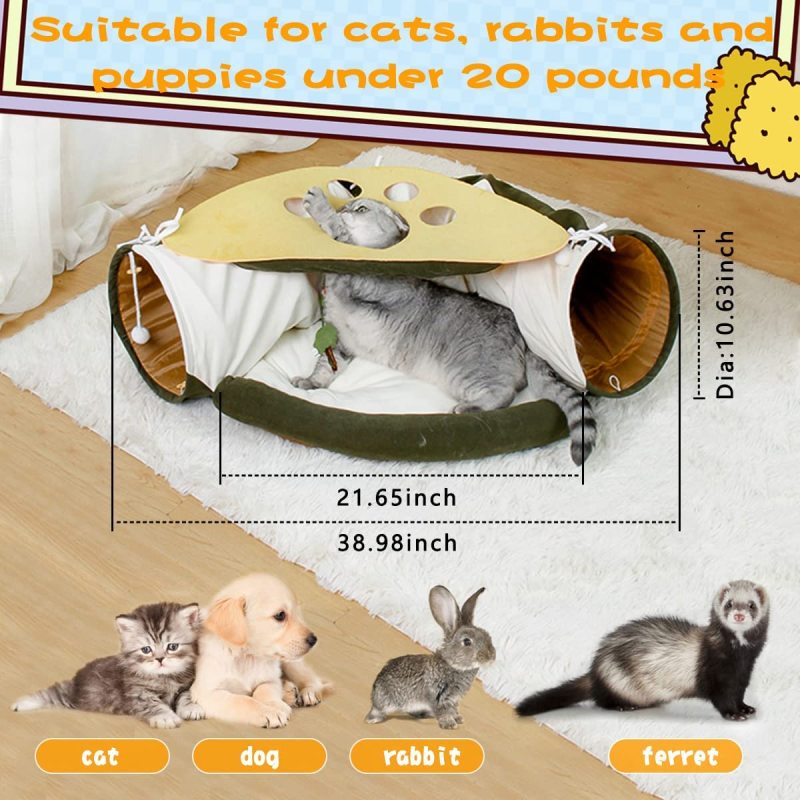 Hideout for Pets Home Soft Cat Tunnel Bed Pet