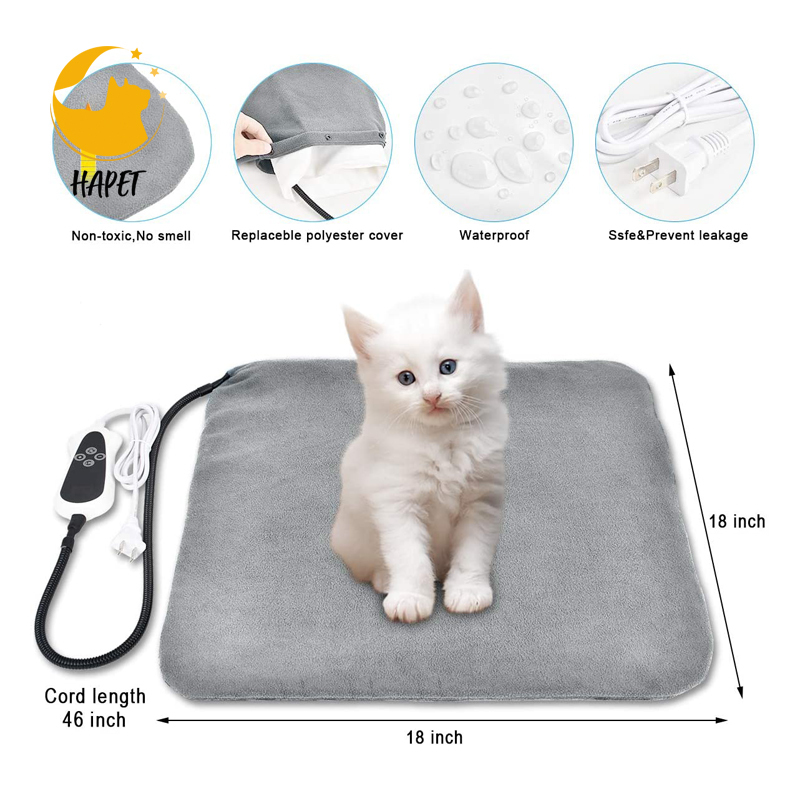 Pet Heating Pad, Electric Heating Pad for Dogs and Cats Indoor Warming Mat with Auto Power Off