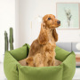 Doghouse Warm and bite resistant in winter dogs pet bed Teddy golden fur indoor sleeping den