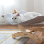 Cat Beds Hammock Pet Cots Small Dog Beds Wooden Detachable Frame Square Hanging Cat Sofa Pet Furniture Sleeping Indoor