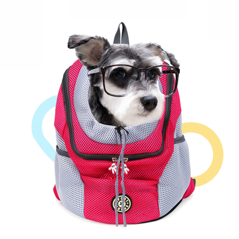 High quality black mesh pet backpack puppy dog open breathable pet mesh carrier backpack