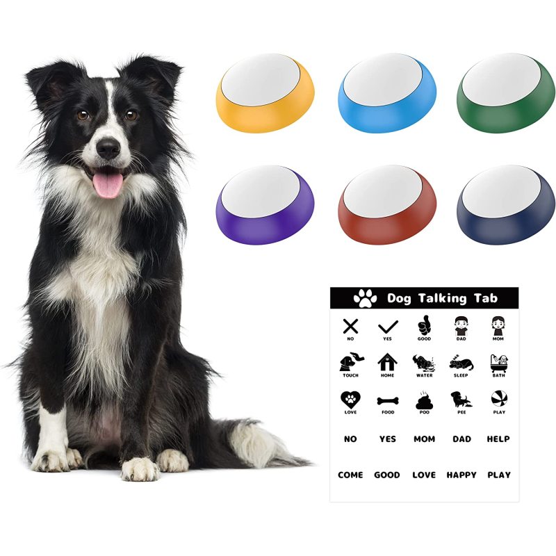Dog Buttons for Communication - 6 Piece Recordable Button - 30s Talking Set  Training Speaking