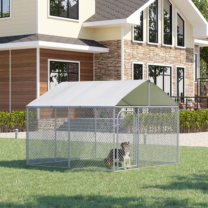 Cover Secure Lock Mesh Outdoor Dog Kennel Steel Fence
