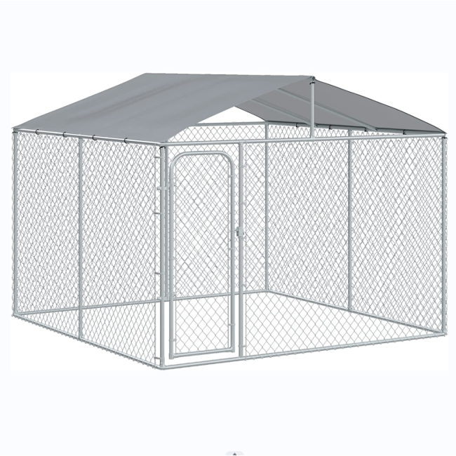 Cover Secure Lock Mesh Outdoor Dog Kennel Steel Fence
