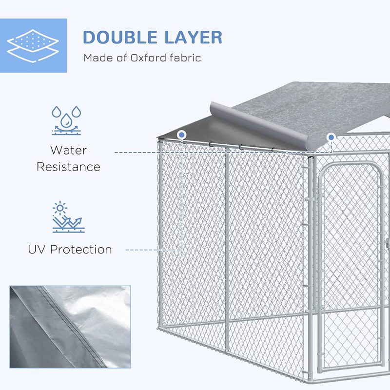 Cover Secure Lock Mesh Outdoor Dog Kennel Steel Fence