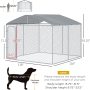 Cover Secure Lock Mesh Outdoor Dog Kennel Steel Fence