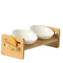 Elevated Cat Ceramic Bowls Small Dog Raised Food and Water Bowl Set