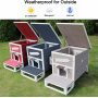 Escape Door Rainproof Outside Cat House Single Story for Pets