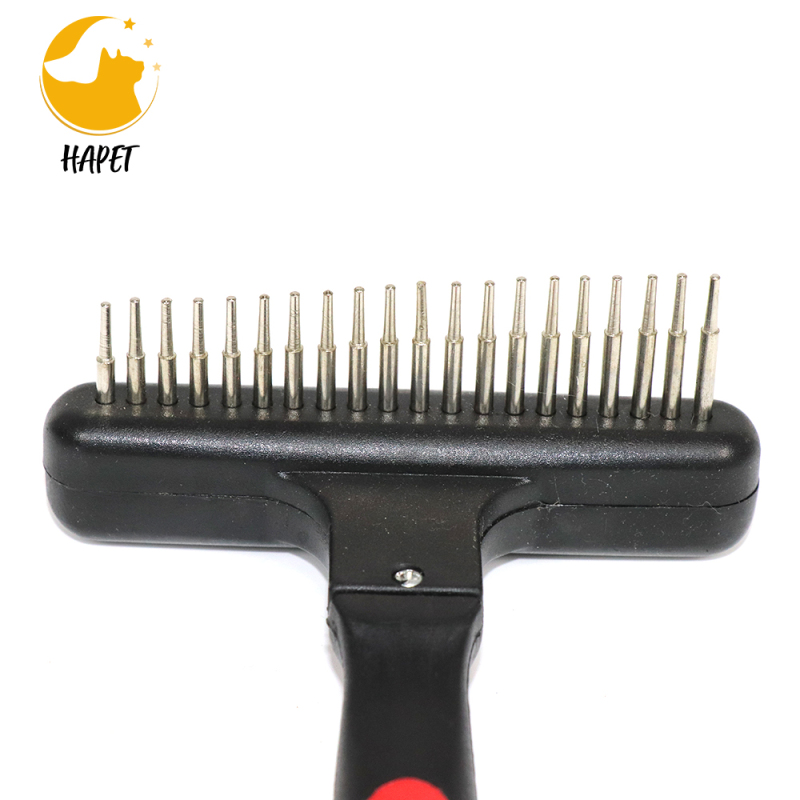 Pet Dog Grooming Dematting Tool with Stainless Steel Shedding Comb Brush for Pets
