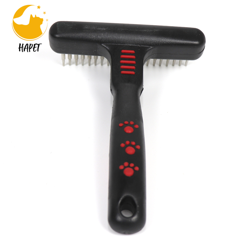 Pet Dog Grooming Dematting Tool with Stainless Steel Shedding Comb Brush for Pets