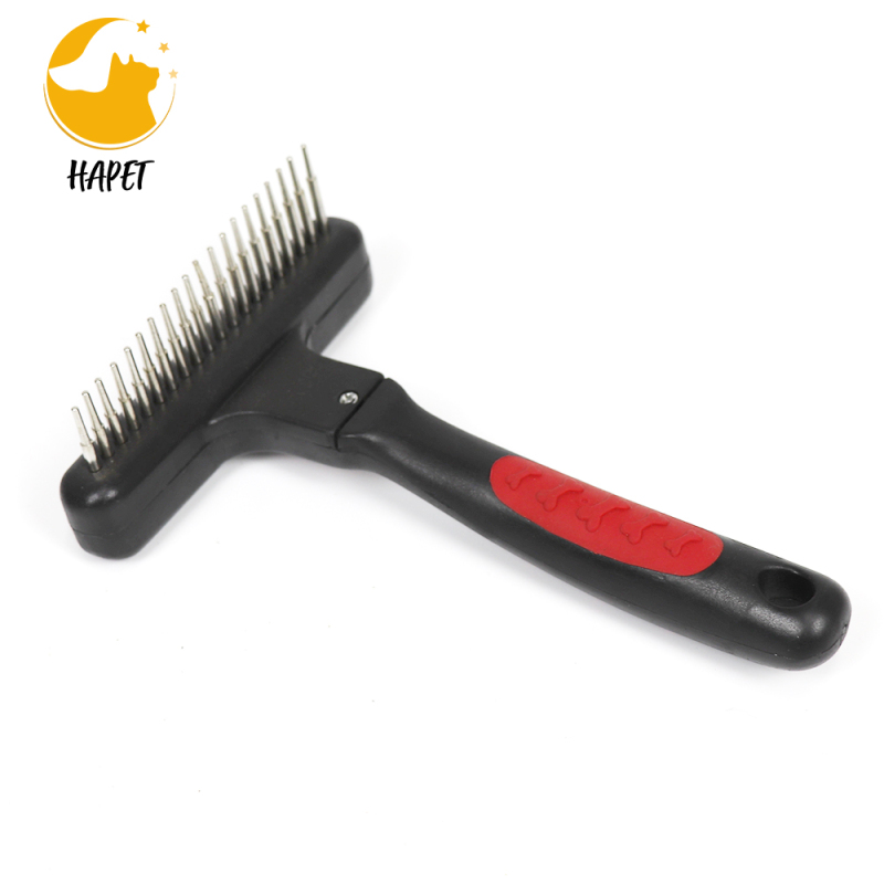 Pet Dog Grooming Dematting Tool with Stainless Steel Shedding Comb Brush for Pets