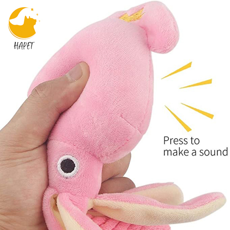 Plush Dog Toys Cute Interactive Octopus Durable Dog Chew Toys