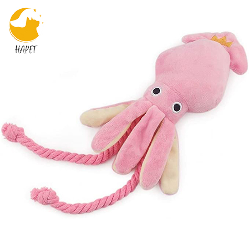 Plush Dog Toys Cute Interactive Octopus Durable Dog Chew Toys