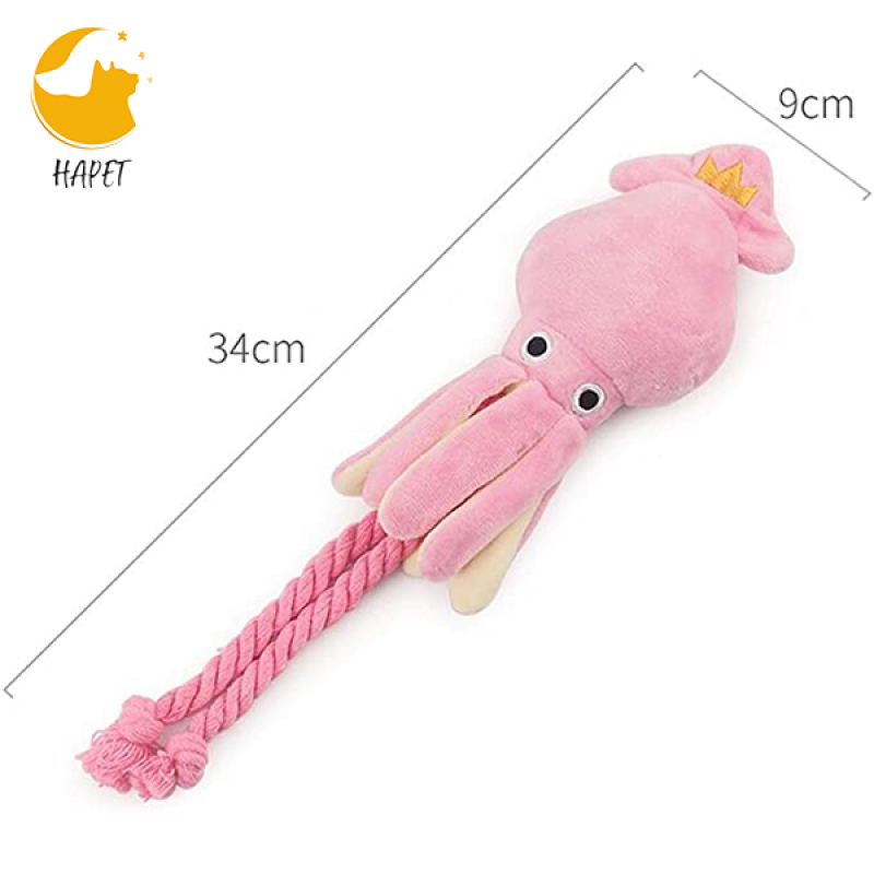 Plush Dog Toys Cute Interactive Octopus Durable Dog Chew Toys