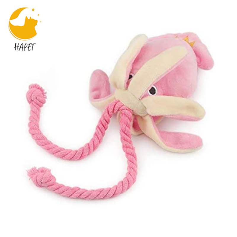 Plush Dog Toys Cute Interactive Octopus Durable Dog Chew Toys