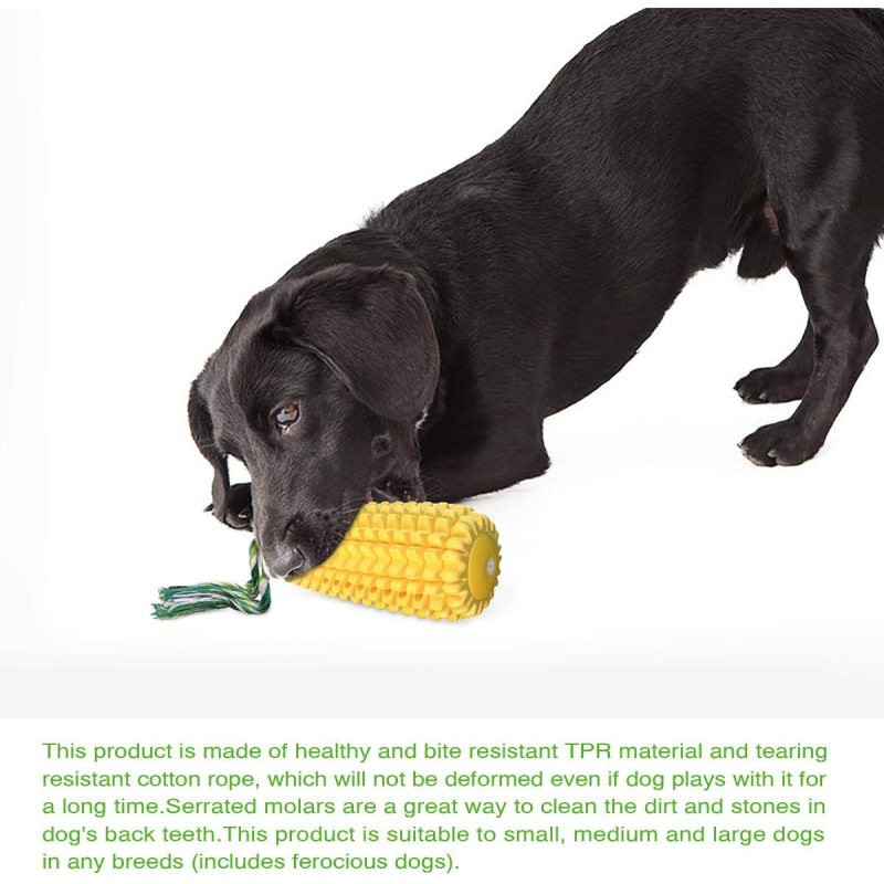 Dog Chew Toys for Aggressive Chewers, Indestructible Tough Durable Squeaky Interactive Dog Toys, Puppy Teeth Chew Corn Stick Toy