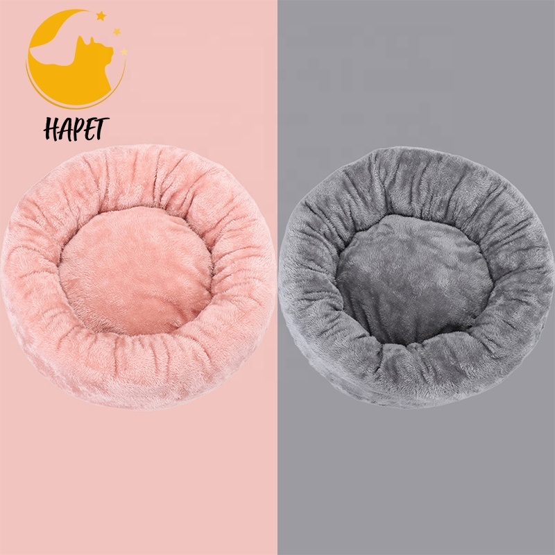 Dog Washable Pet Beds for Indoor Cats, Round Fluffy Pet Crate Bed for Puppy and Kitten with Slip-Resistant Bottom cat bed