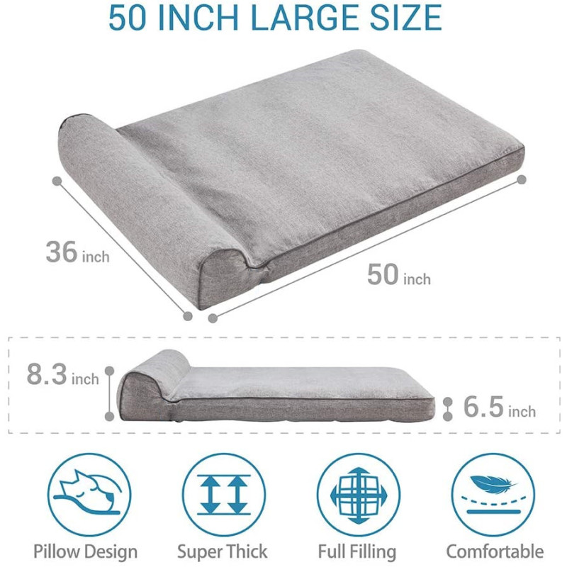 Washable Cover and Antiskid Bottom Cat Dog Bed Clearance Thick and Comfortable Pet Sofa Bed with Pillow Orthopedic Pet Bed Mat