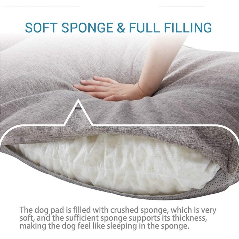 Washable Cover and Antiskid Bottom Cat Dog Bed Clearance Thick and Comfortable Pet Sofa Bed with Pillow Orthopedic Pet Bed Mat
