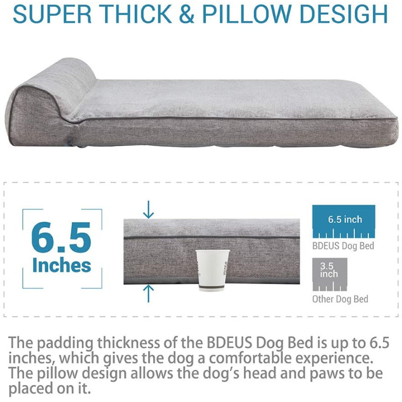 Washable Cover and Antiskid Bottom Cat Dog Bed Clearance Thick and Comfortable Pet Sofa Bed with Pillow Orthopedic Pet Bed Mat