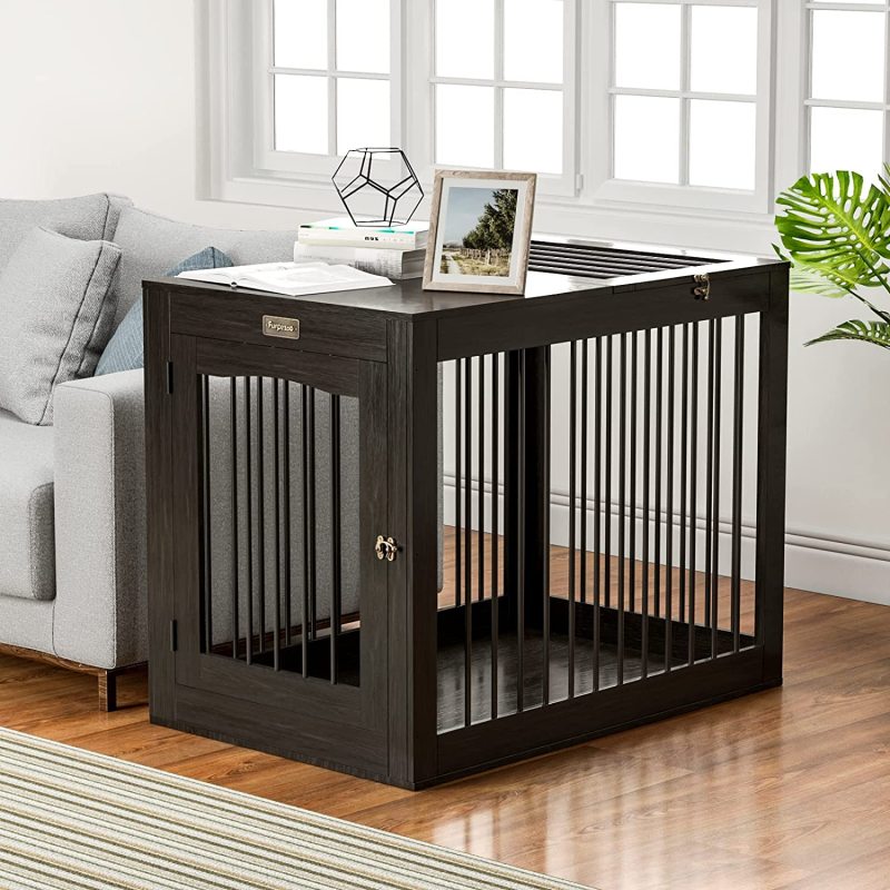 Decorative Dog Crates Double Doors Furniture Wooden Dog Crate End Table