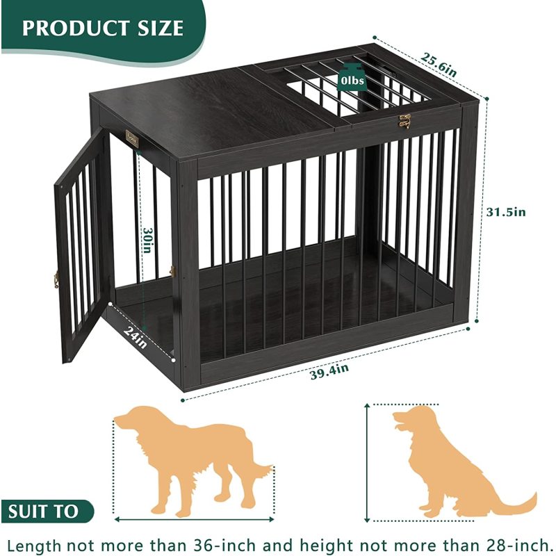 Decorative Dog Crates Double Doors Furniture Wooden Dog Crate End Table