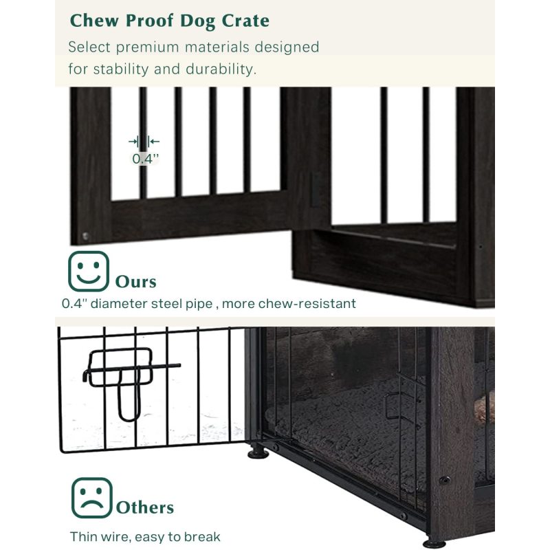 Decorative Dog Crates Double Doors Furniture Wooden Dog Crate End Table