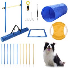 Adjustable Hurdles Dog Obstacle Training Including FrisbeeD Agility Equipment Outdoor Dog Use Adjustable Hurdles Dog Obstacle Training Including FrisbeeD Agility Equipment Outdoor Dog Use