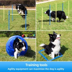 Adjustable Hurdles Dog Obstacle Training Including FrisbeeD Agility Equipment Outdoor Dog Use