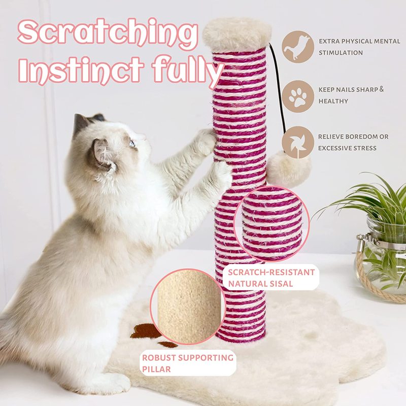 Cat Scratching Post Cat Tree Cat Tower with Natural Sisal Pole