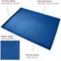 Tall Lip Dog Bowl Mat for Food and Water or Fountain Non Slip Waterproof Silicone Pet Food Mat